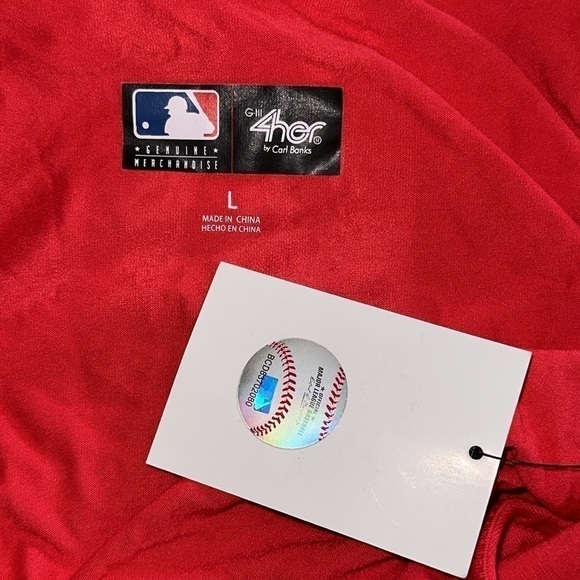 Los Angeles Angels G-III 4Her by Carl Banks Red/Navy Opening Day Maxi Dress - Picture 8 of 13